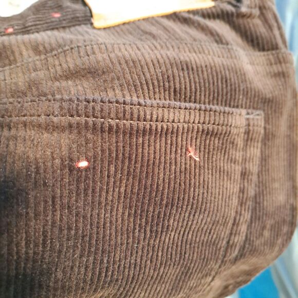 Lauren Jeans Ralph Lauren Corduroy Straight Pants Womens 12 Brown Y2K 31" Inseam - Picture 12 of 13